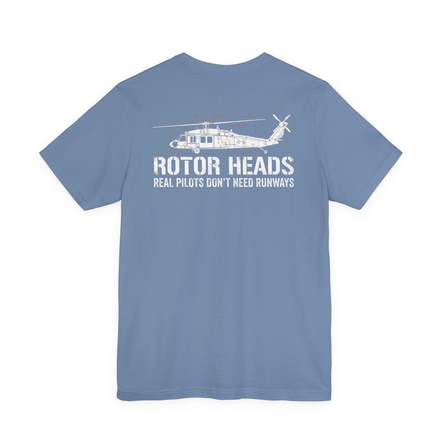 Rotor Heads - Helicopter Pilot Front & Back Graphic Tee