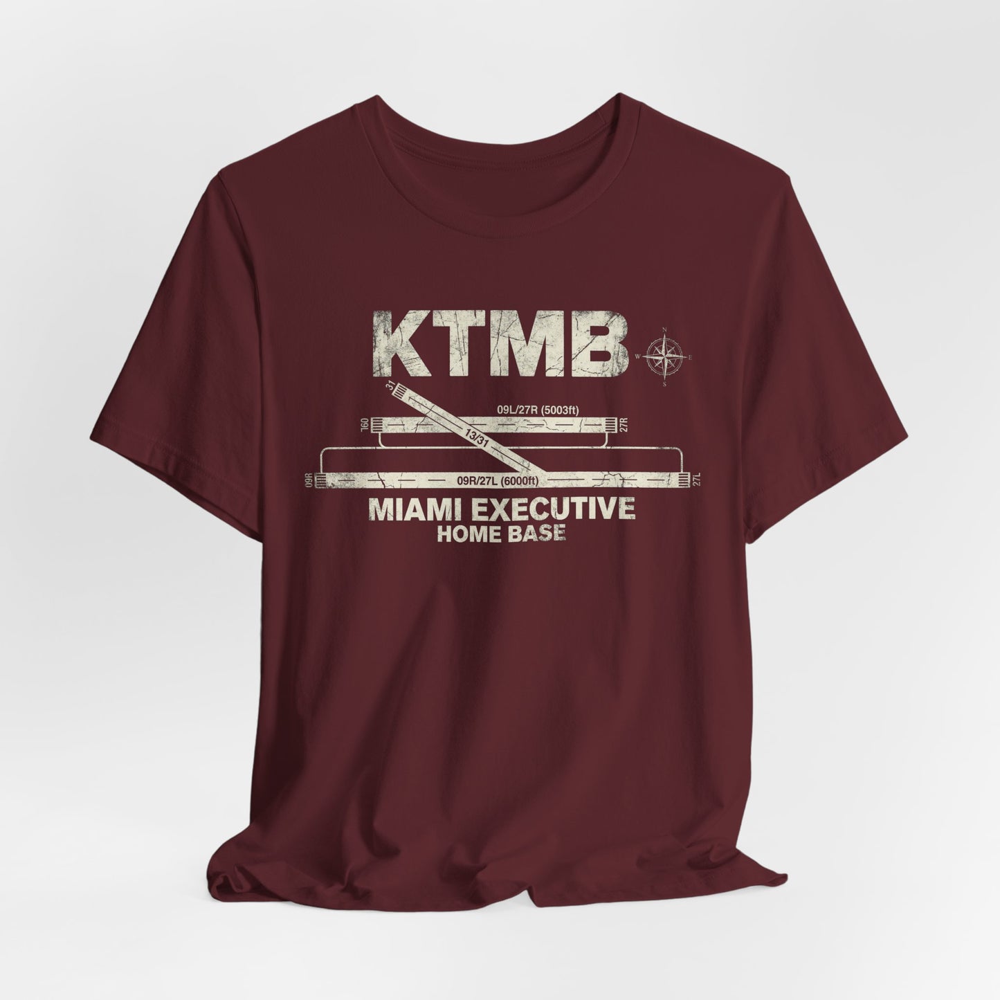 KTMB Miami Executive Airport Runway Diagram - Aviation T-Shirt