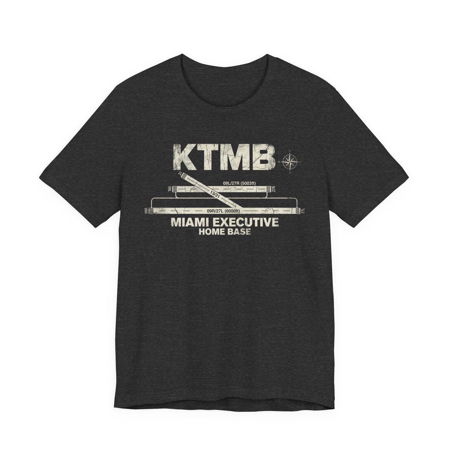 KTMB Miami Executive Airport Runway Diagram - Aviation T-Shirt