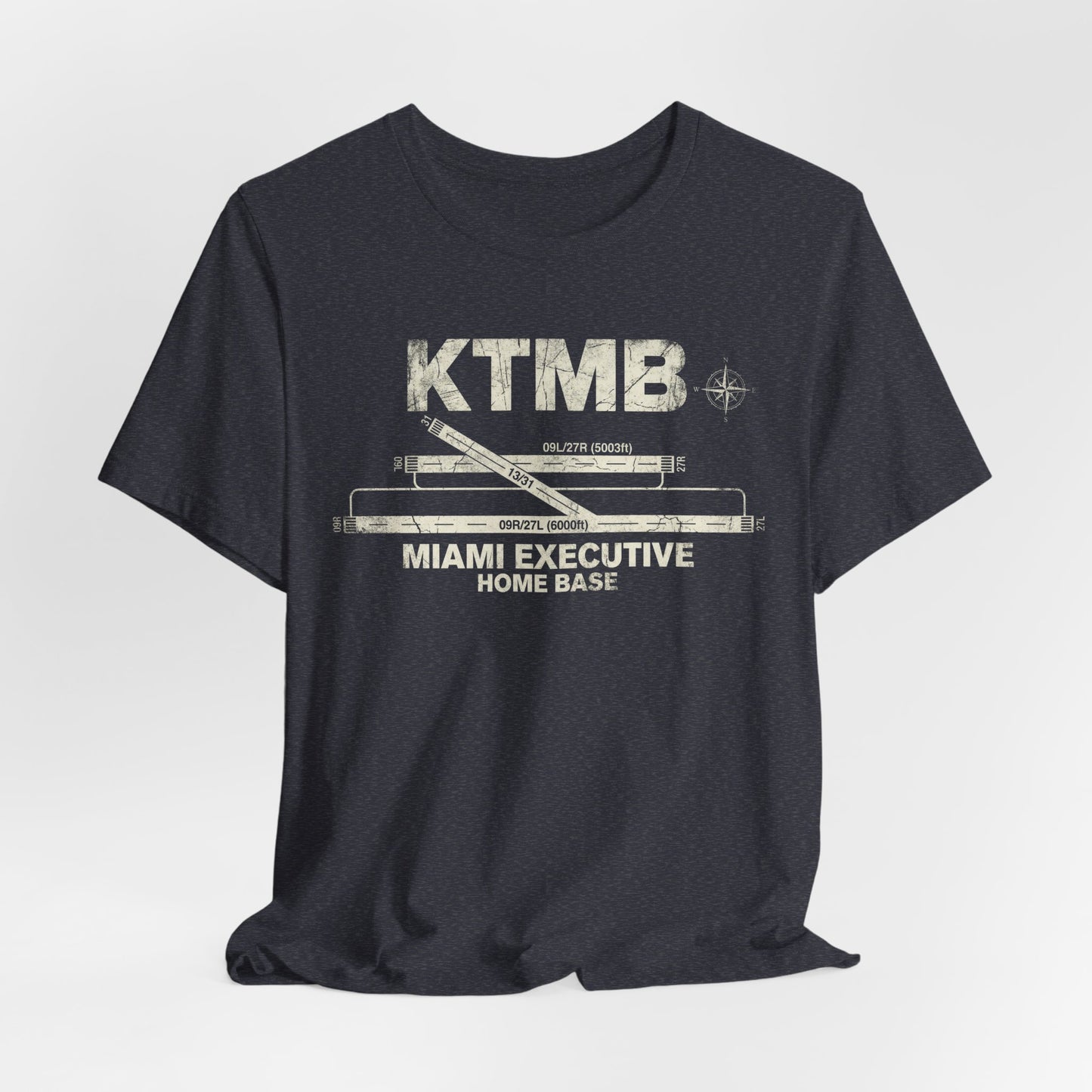 KTMB Miami Executive Airport Runway Diagram - Aviation T-Shirt