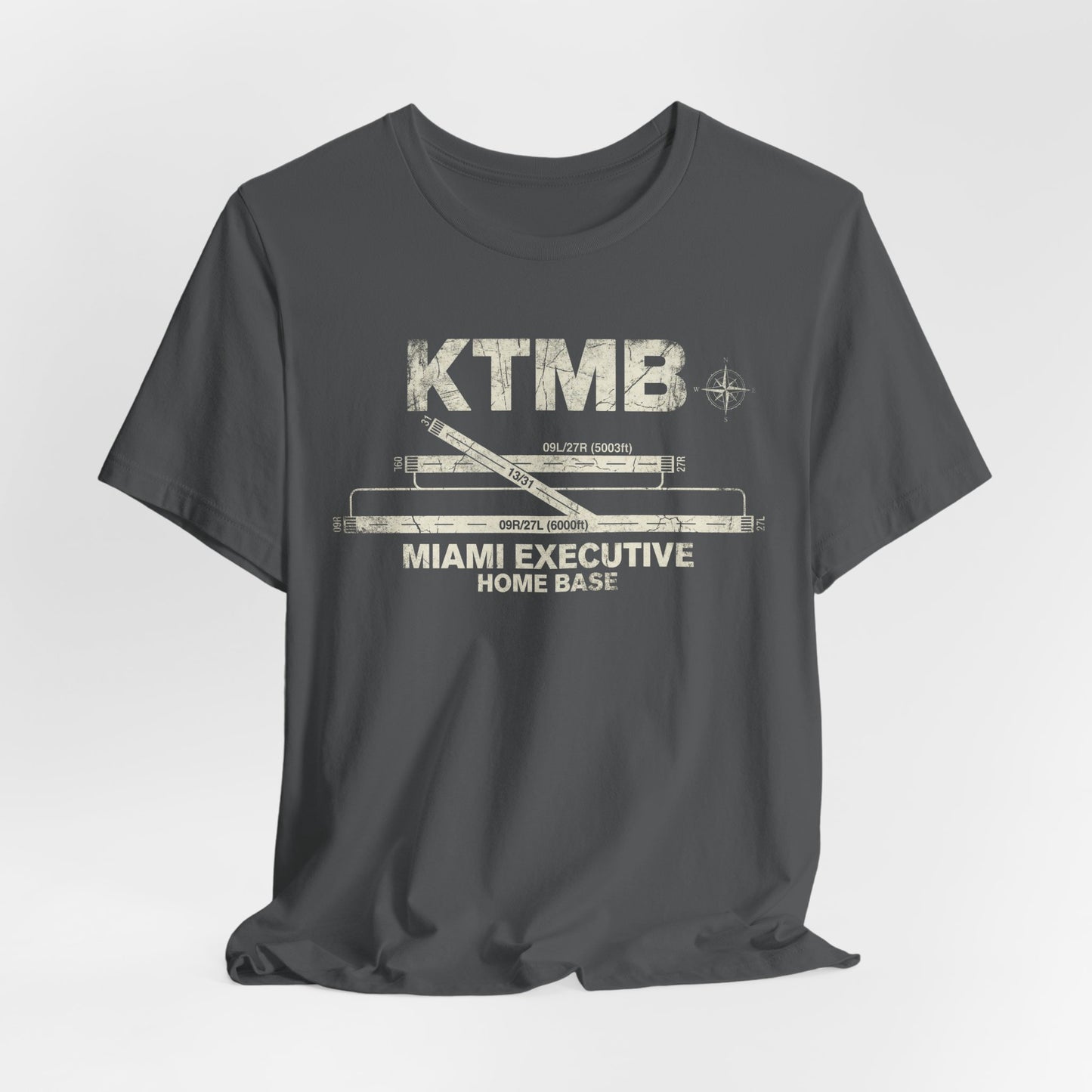 KTMB Miami Executive Airport Runway Diagram - Aviation T-Shirt