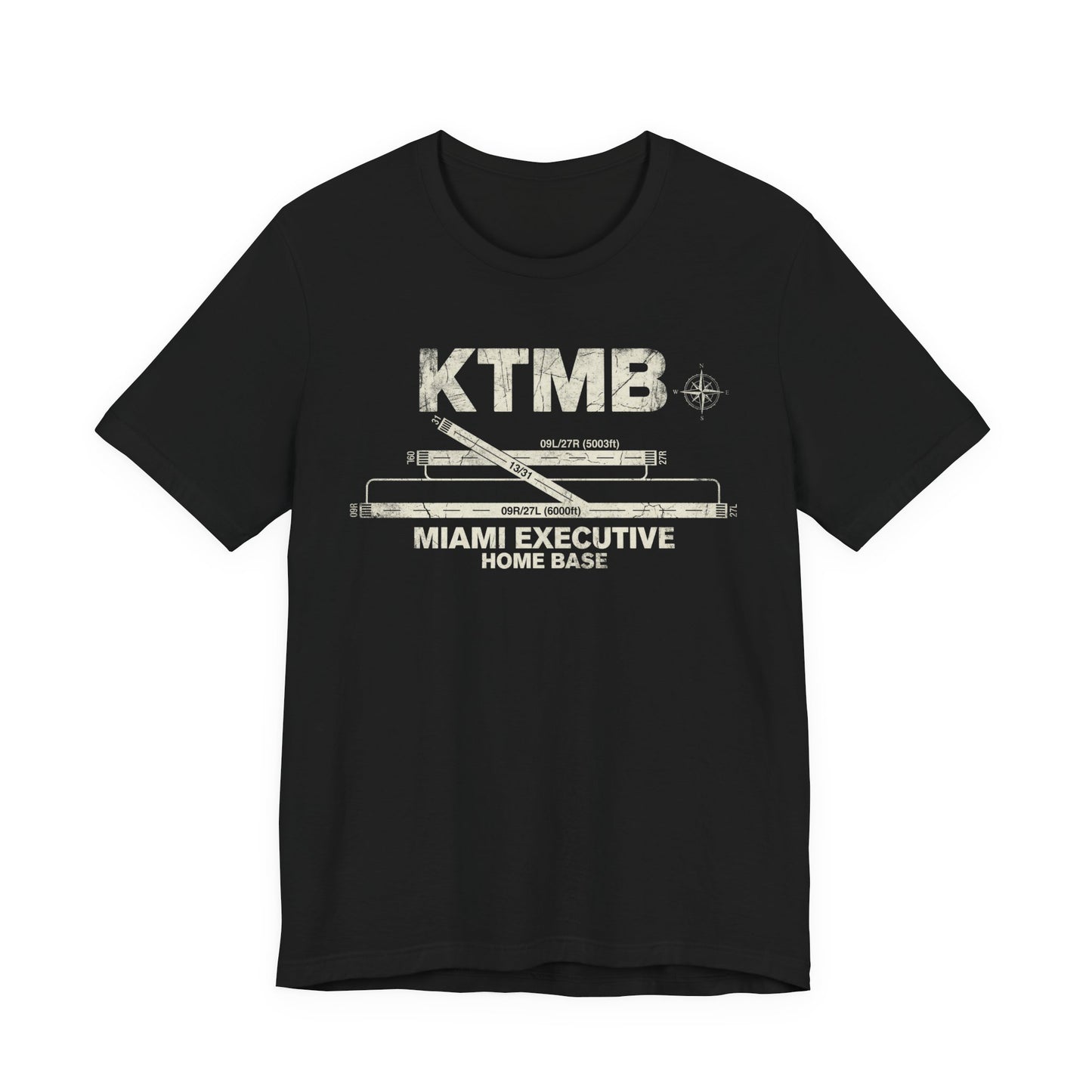 KTMB Miami Executive Airport Runway Diagram - Aviation T-Shirt