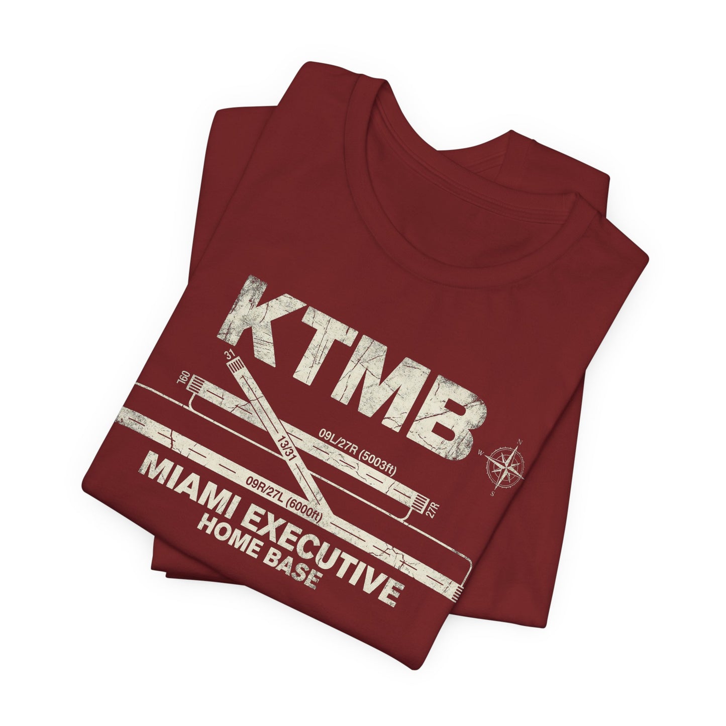 KTMB Miami Executive Airport Runway Diagram - Aviation T-Shirt