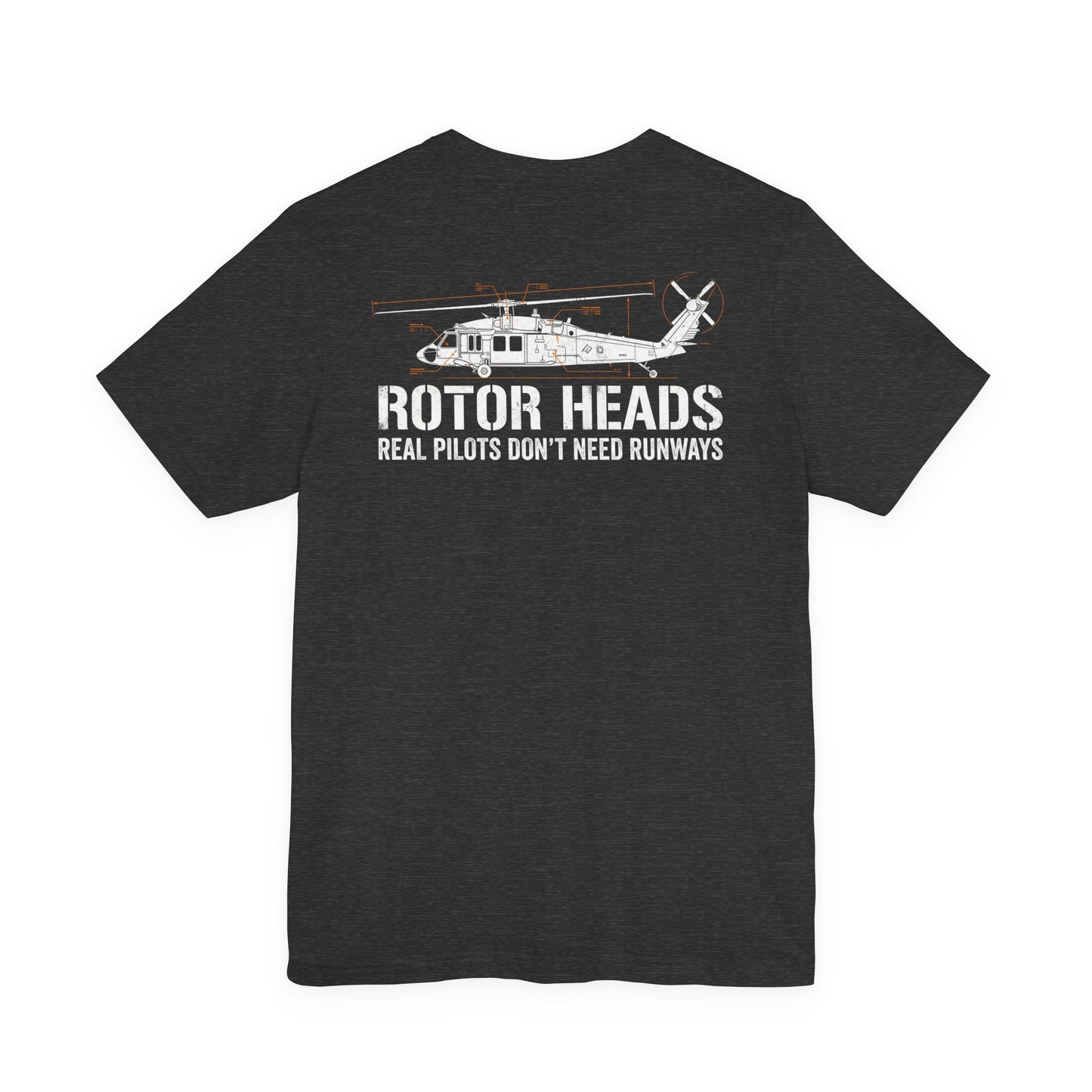 Rotor Heads - Helicopter Pilot Front & Back Graphic Tee