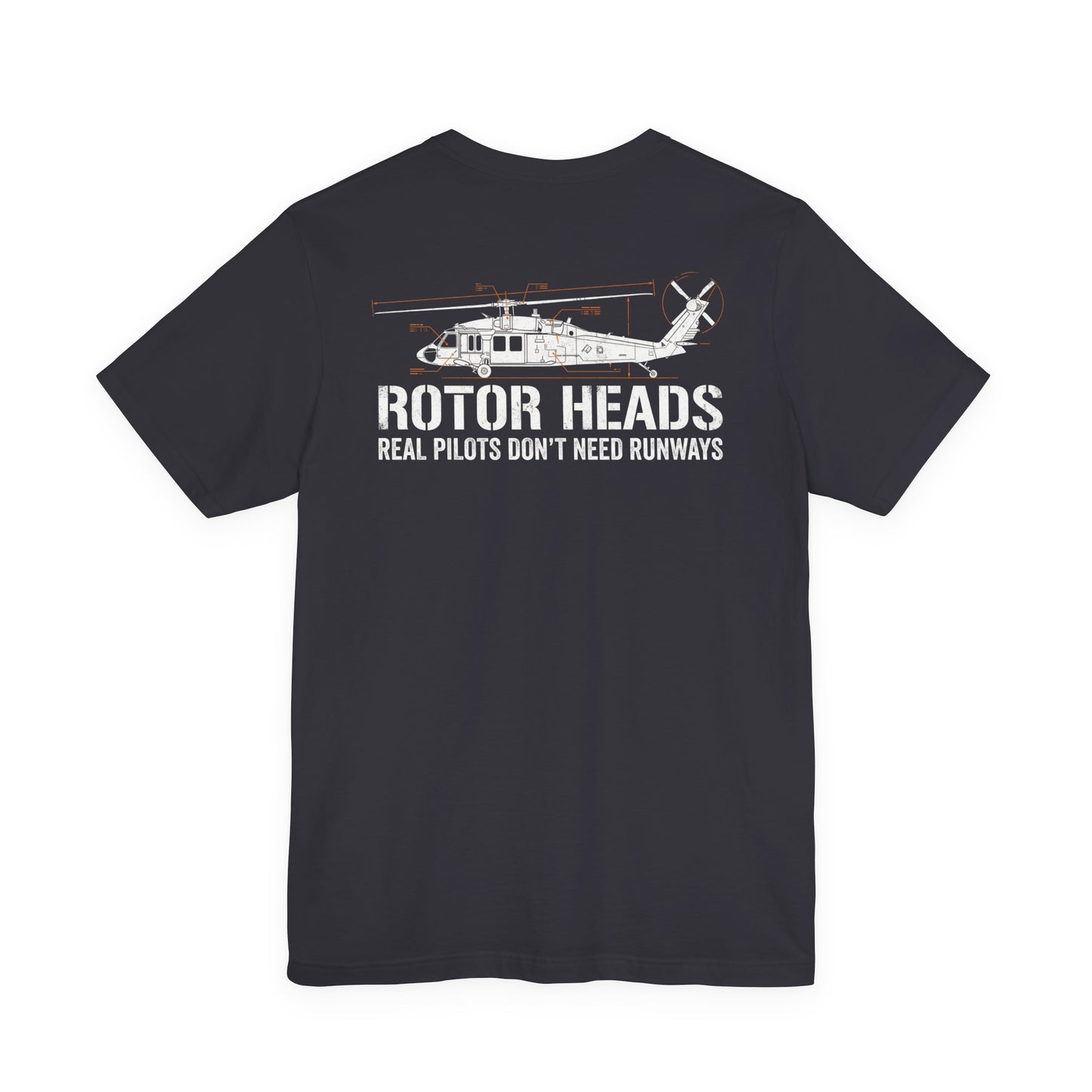 Rotor Heads - Helicopter Pilot Front & Back Graphic Tee
