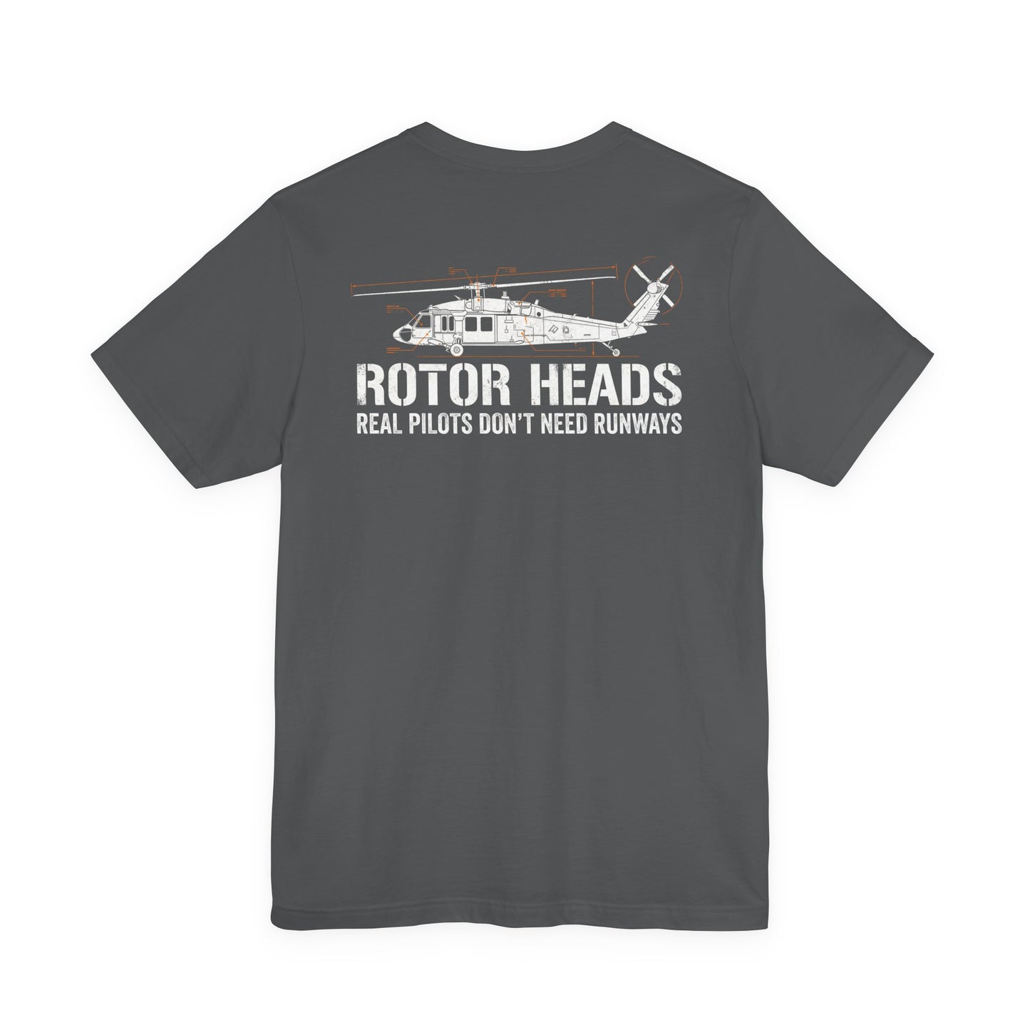 Rotor Heads - Helicopter Pilot Front & Back Graphic Tee