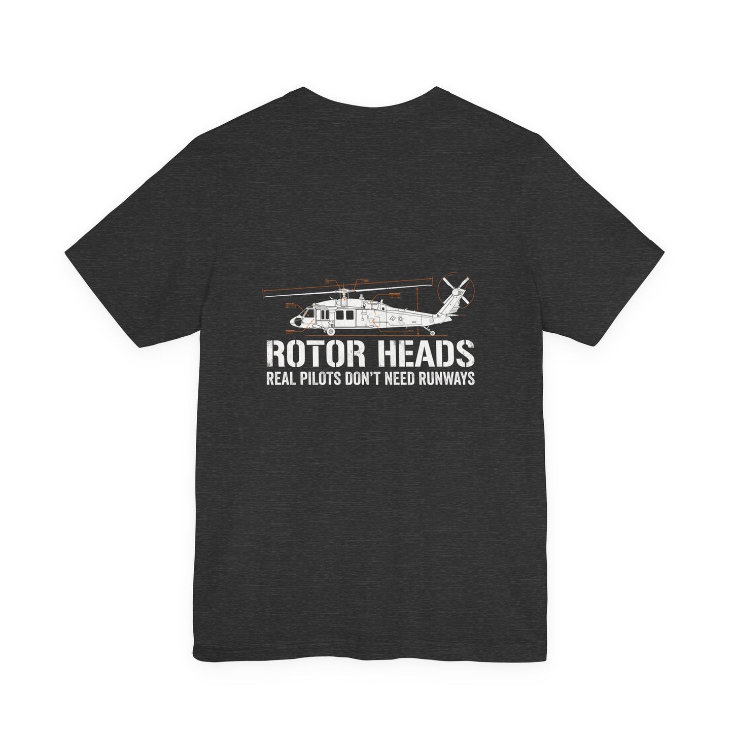 Rotor Heads - Helicopter Pilot Front & Back Graphic Tee