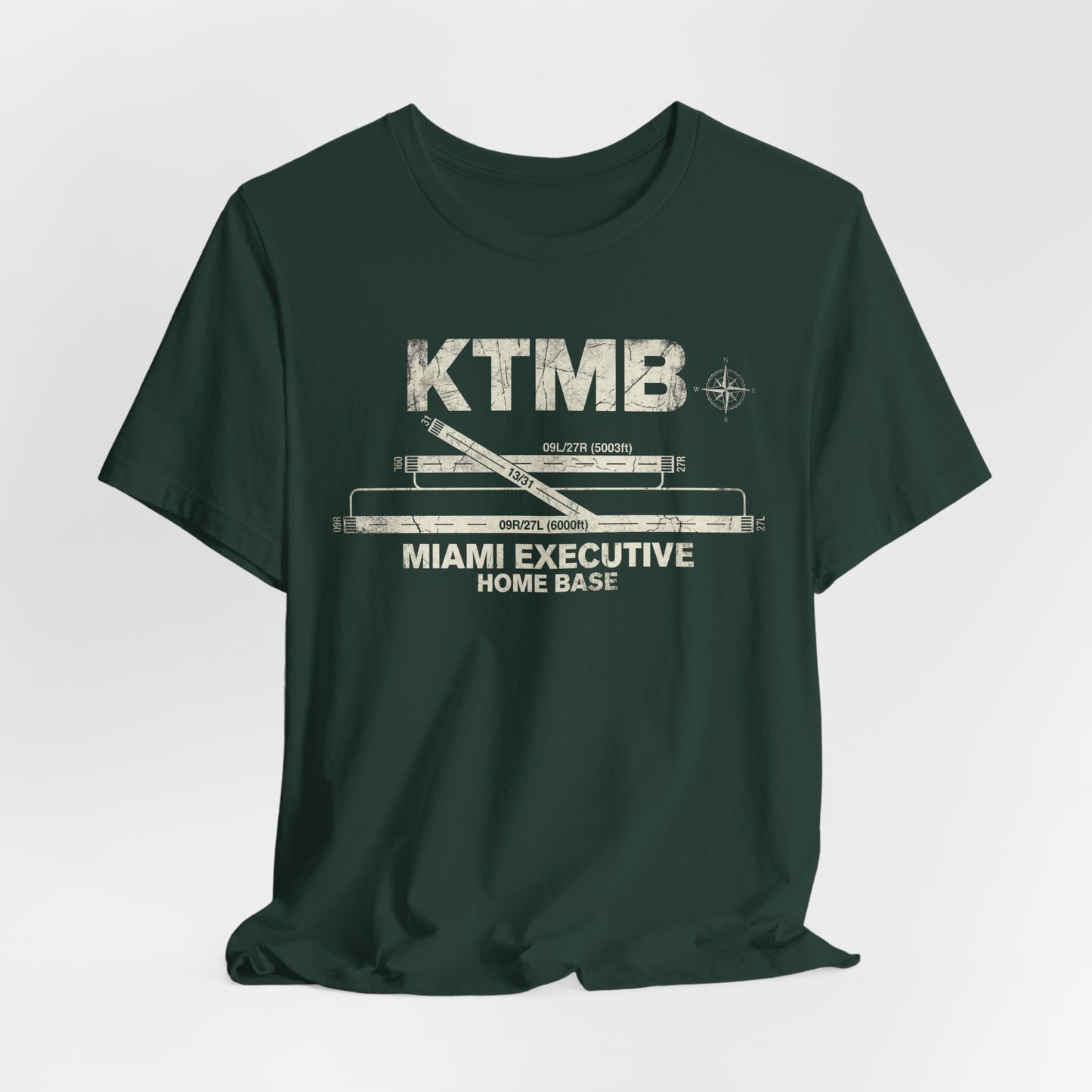 KTMB Miami Executive Airport Runway Diagram - Aviation T-Shirt