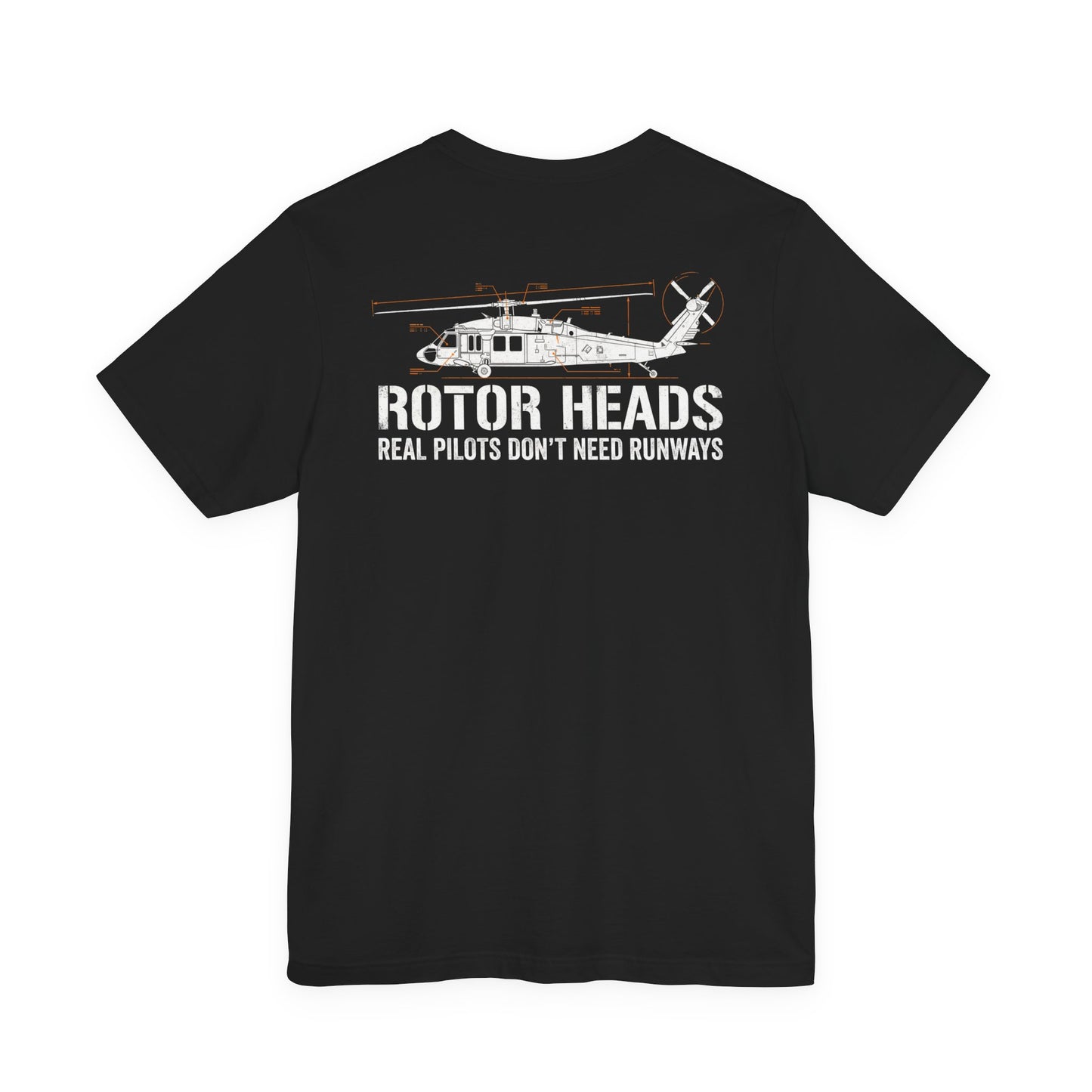 Rotor Heads - Helicopter Pilot Front & Back Graphic Tee