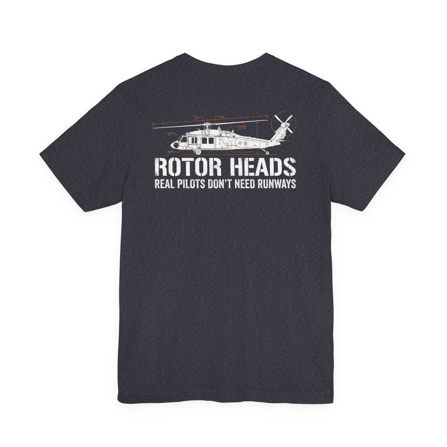 Rotor Heads - Helicopter Pilot Front & Back Graphic Tee