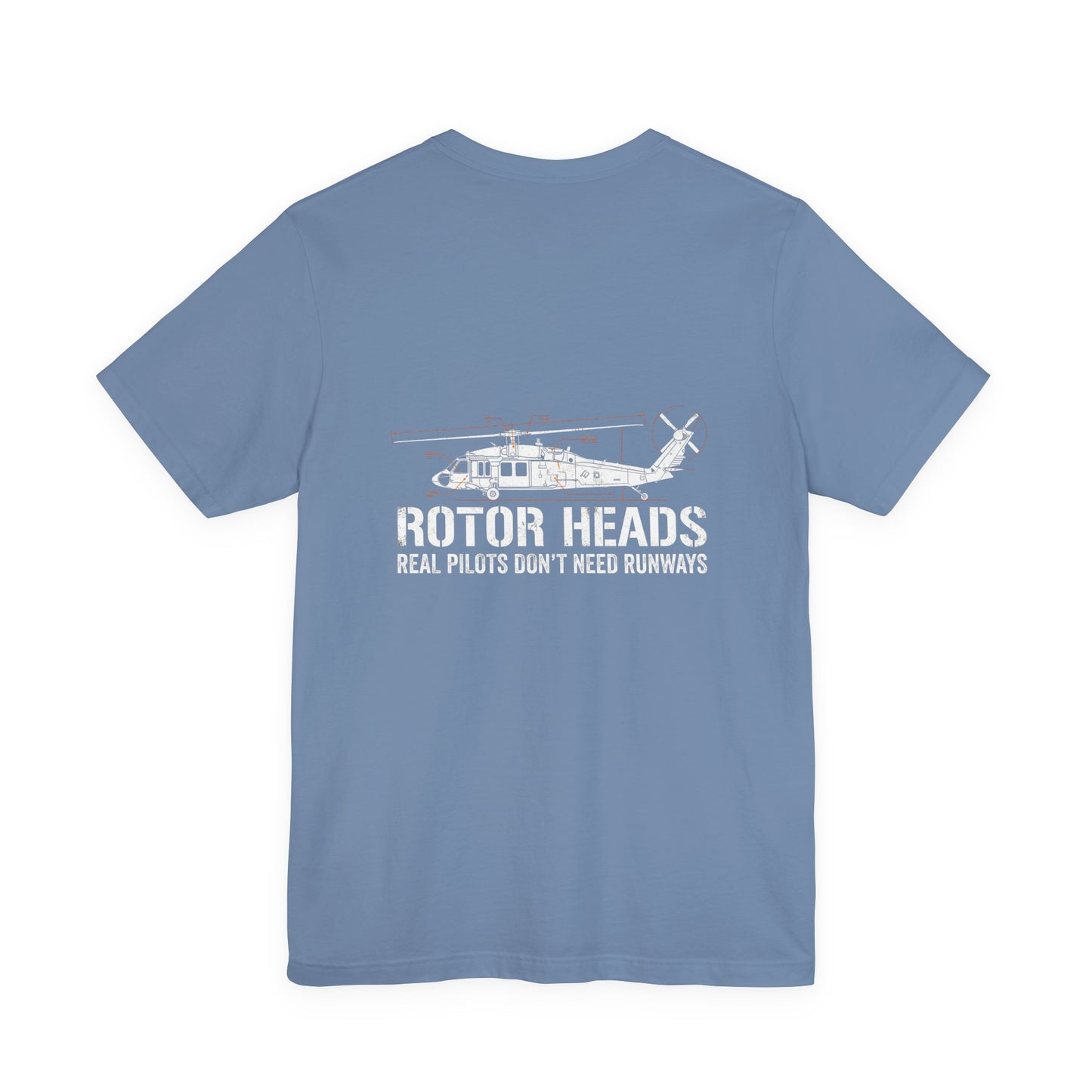 Rotor Heads - Helicopter Pilot Front & Back Graphic Tee