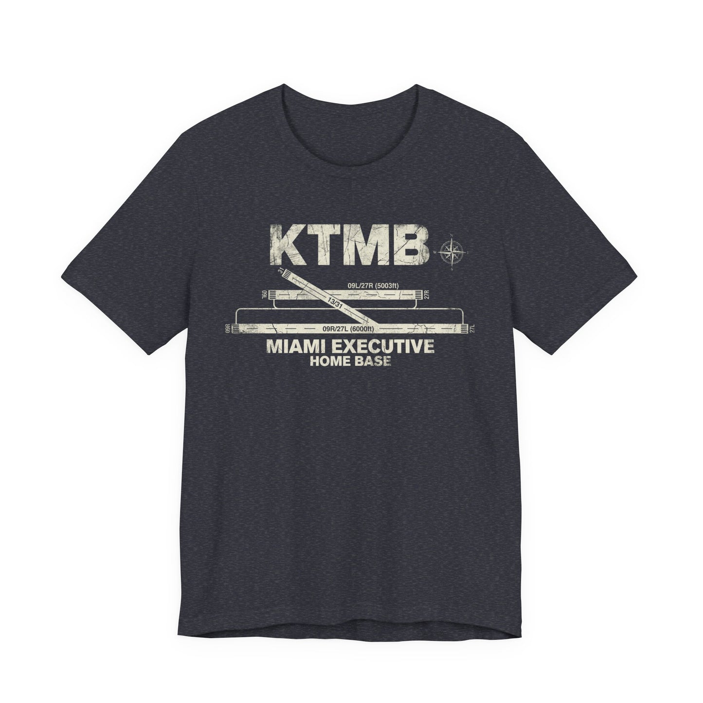 KTMB Miami Executive Airport Runway Diagram - Aviation T-Shirt