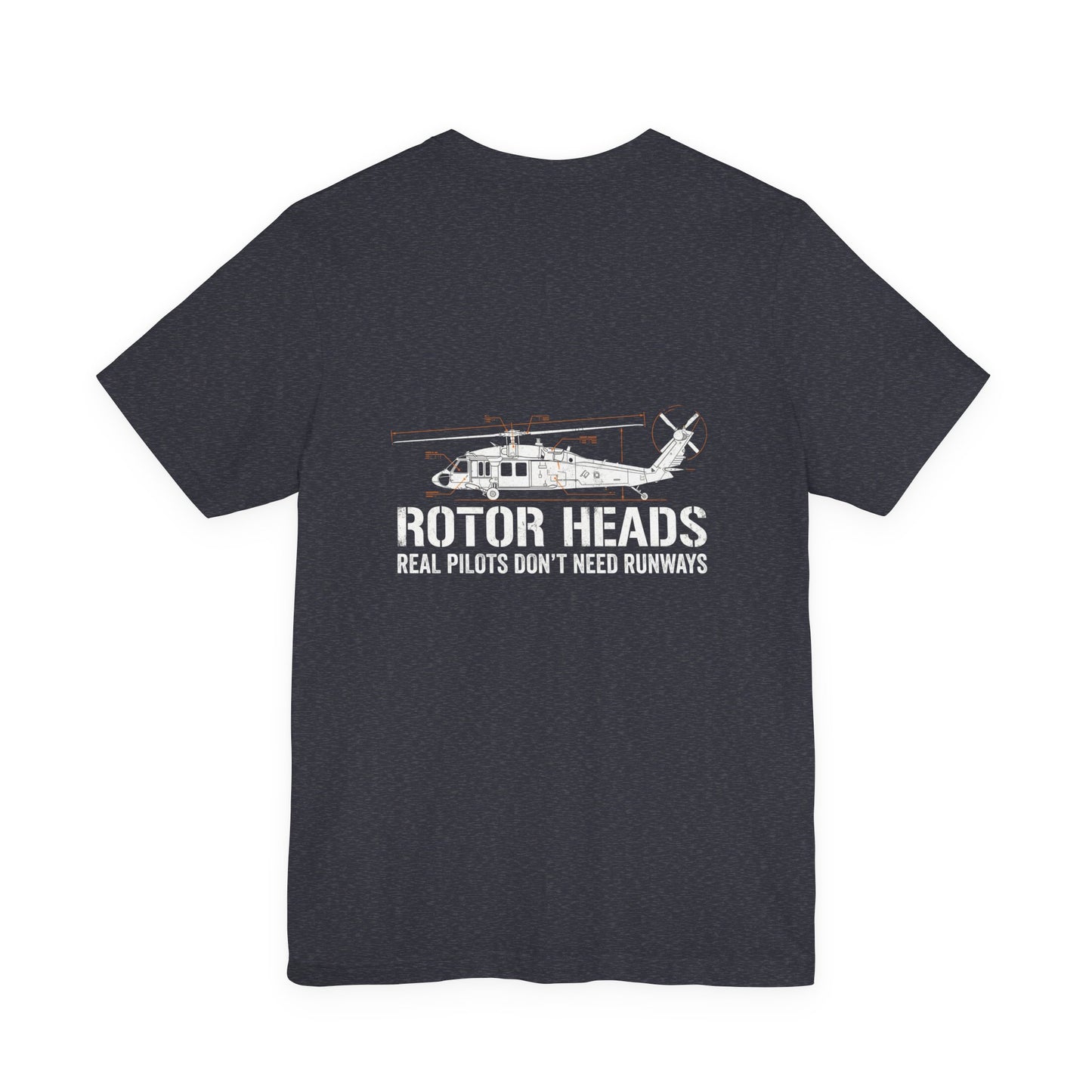 Rotor Heads - Helicopter Pilot Front & Back Graphic Tee