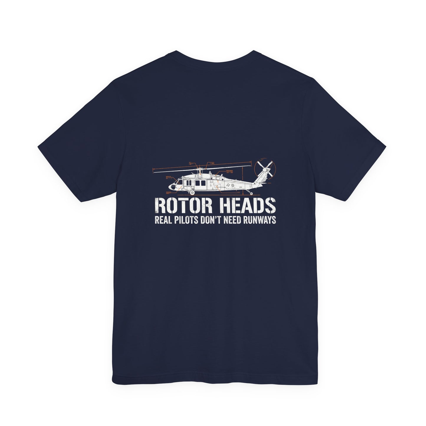 Rotor Heads - Helicopter Pilot Front & Back Graphic Tee